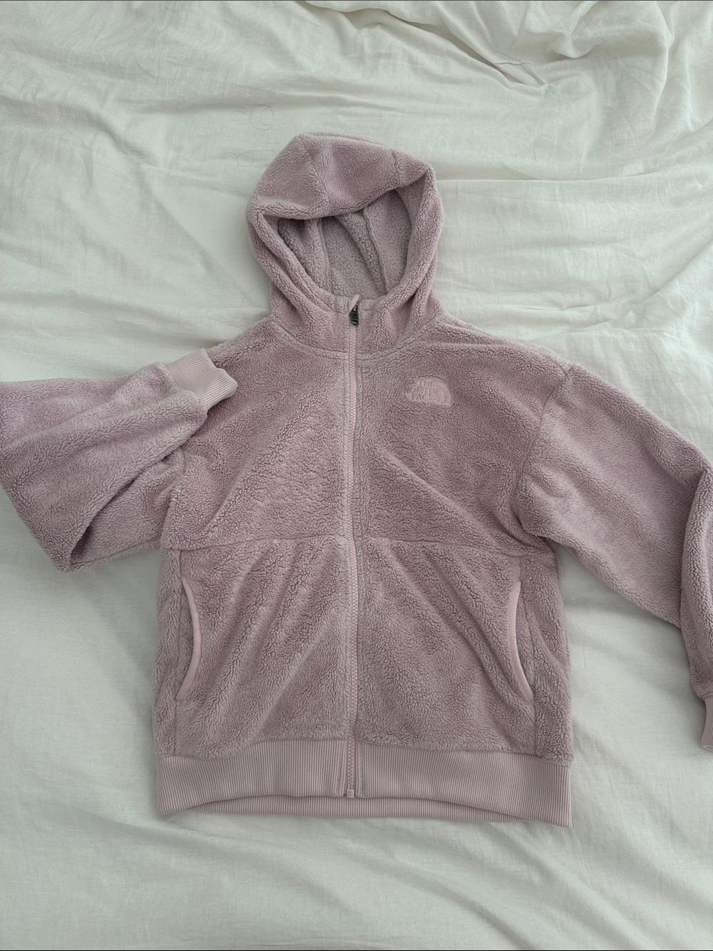 The North Face Girls' Lavender Fuzzy Zip-Up Hoodie